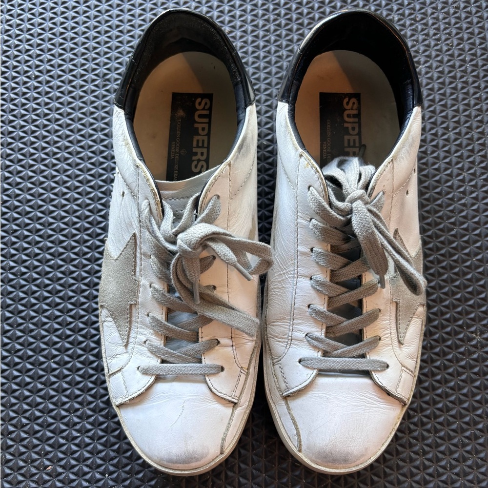 Golden Goose Superstar sneakers in classic black and white